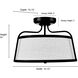 None LED 15.25 inch Matte Black Semi-Flush Mount Ceiling Light